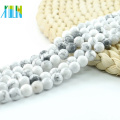 Heißer Verkauf glatte weiße Howlith natürlichen Edelstein lose Perlen, L-0054